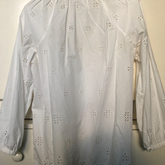 Madewell Eyelet Popover Blouse XS - Picture 3 of 5
